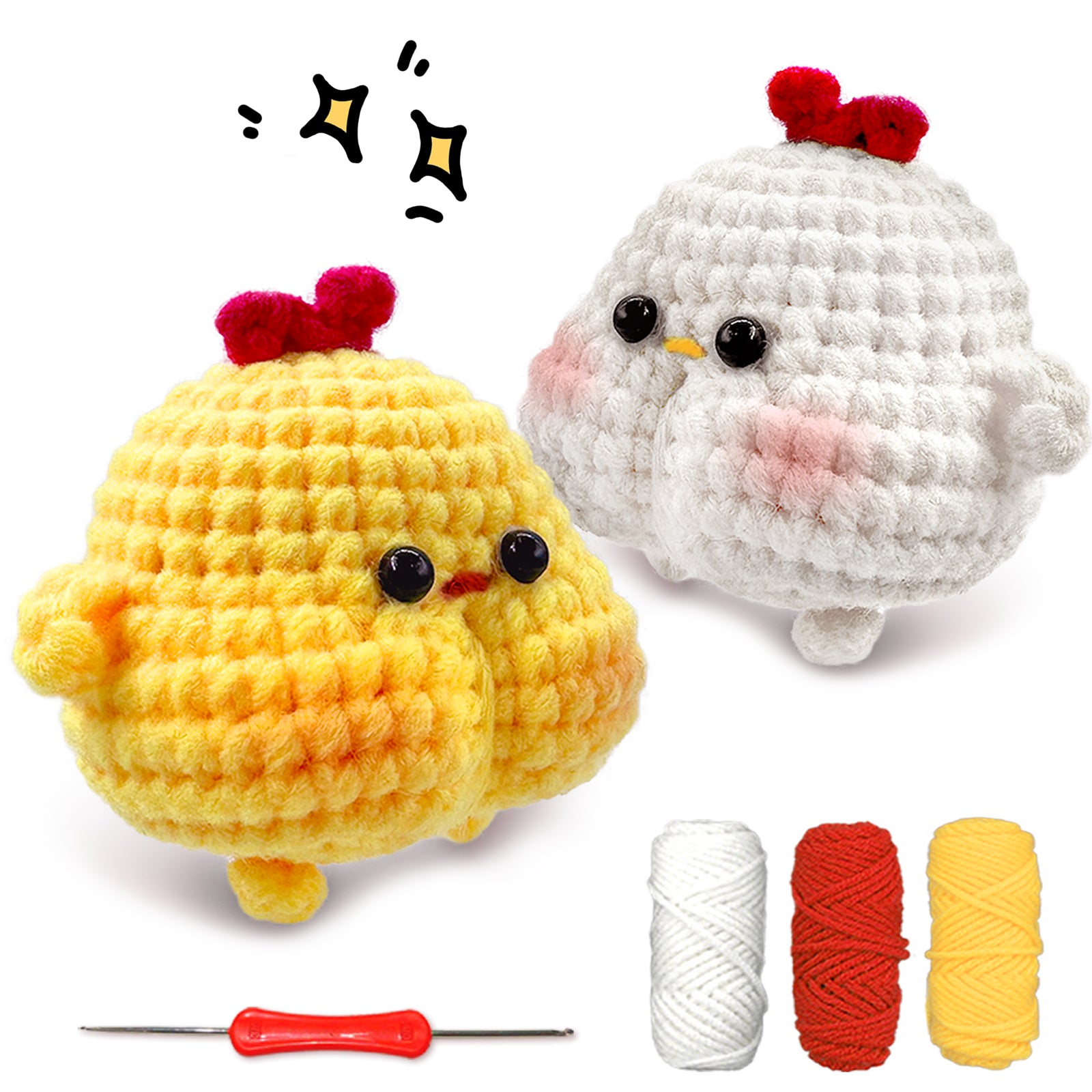 Animal sery Crochet Kit for Beginners Crochet Starter SET ,DIY Crochet Kit For Beginners,Crocheting Knitting Kit Step-by-Step