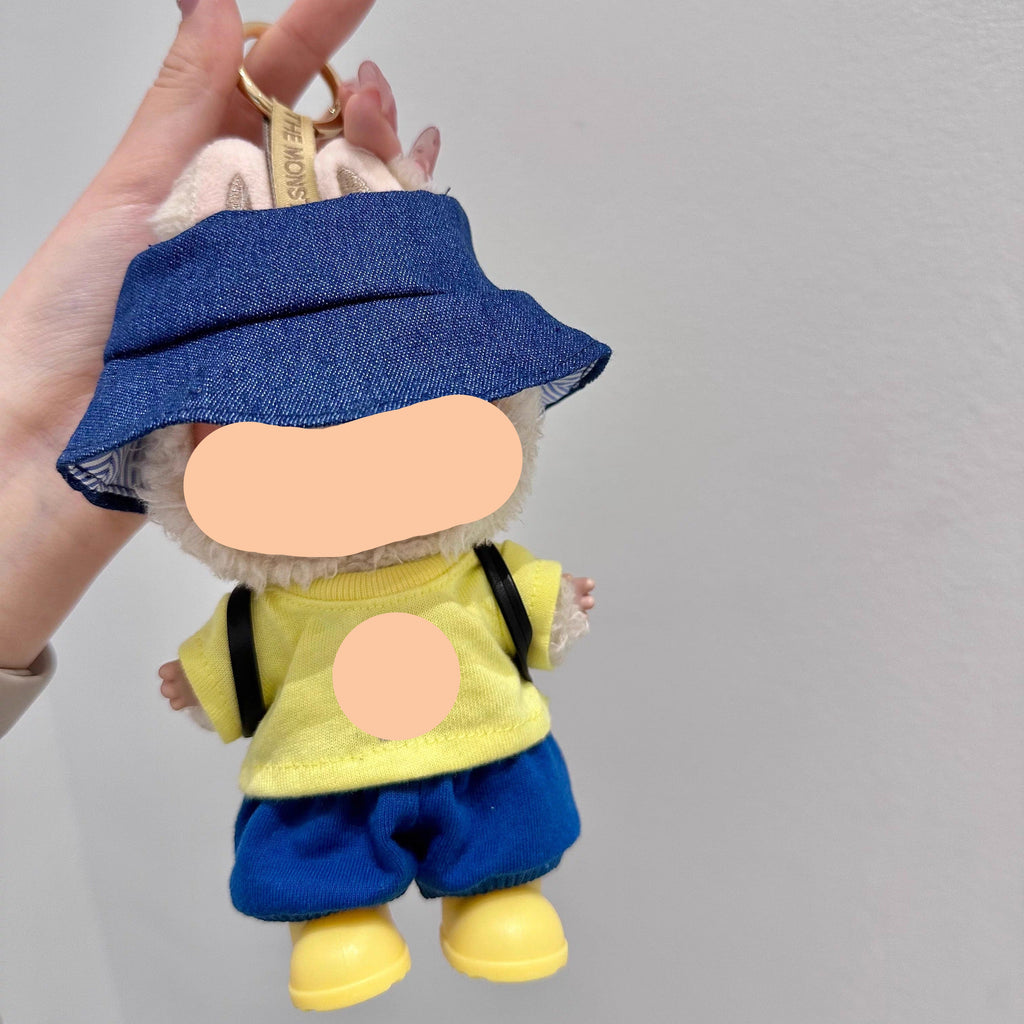 Summer Labubo Outfits Yellow Backpack Accessories Fashion Labubo Outfit Keychain Labubo Clothing