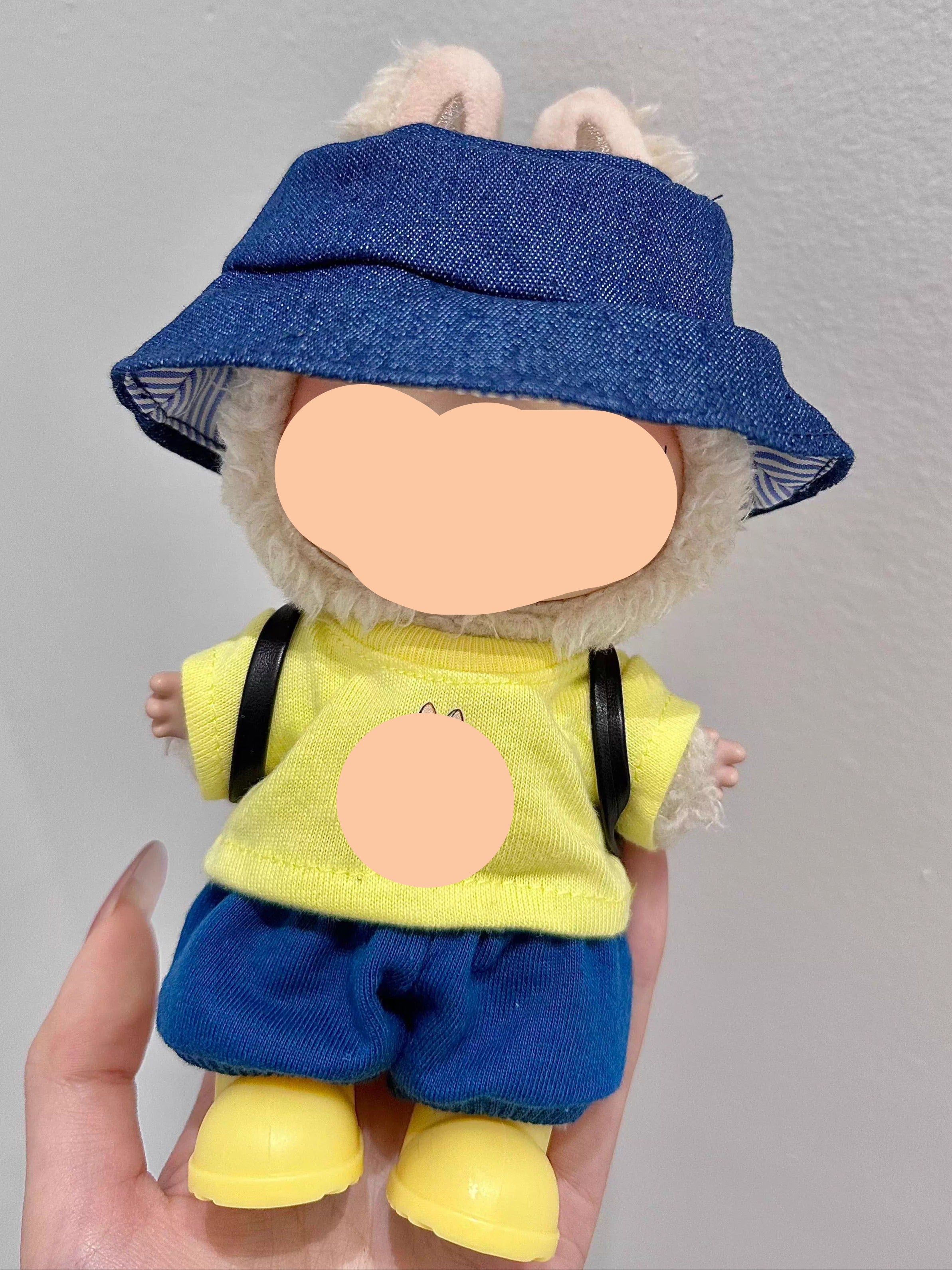 Summer Labubo Outfits Yellow Backpack Accessories Fashion Labubo Outfit Keychain Labubo Clothing