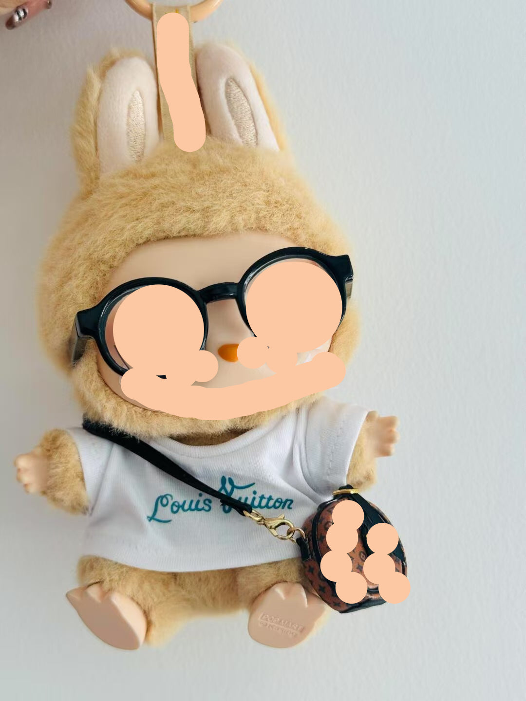 Labubo Clothing Keychain Labubo Clothes Leopard Print Glasses