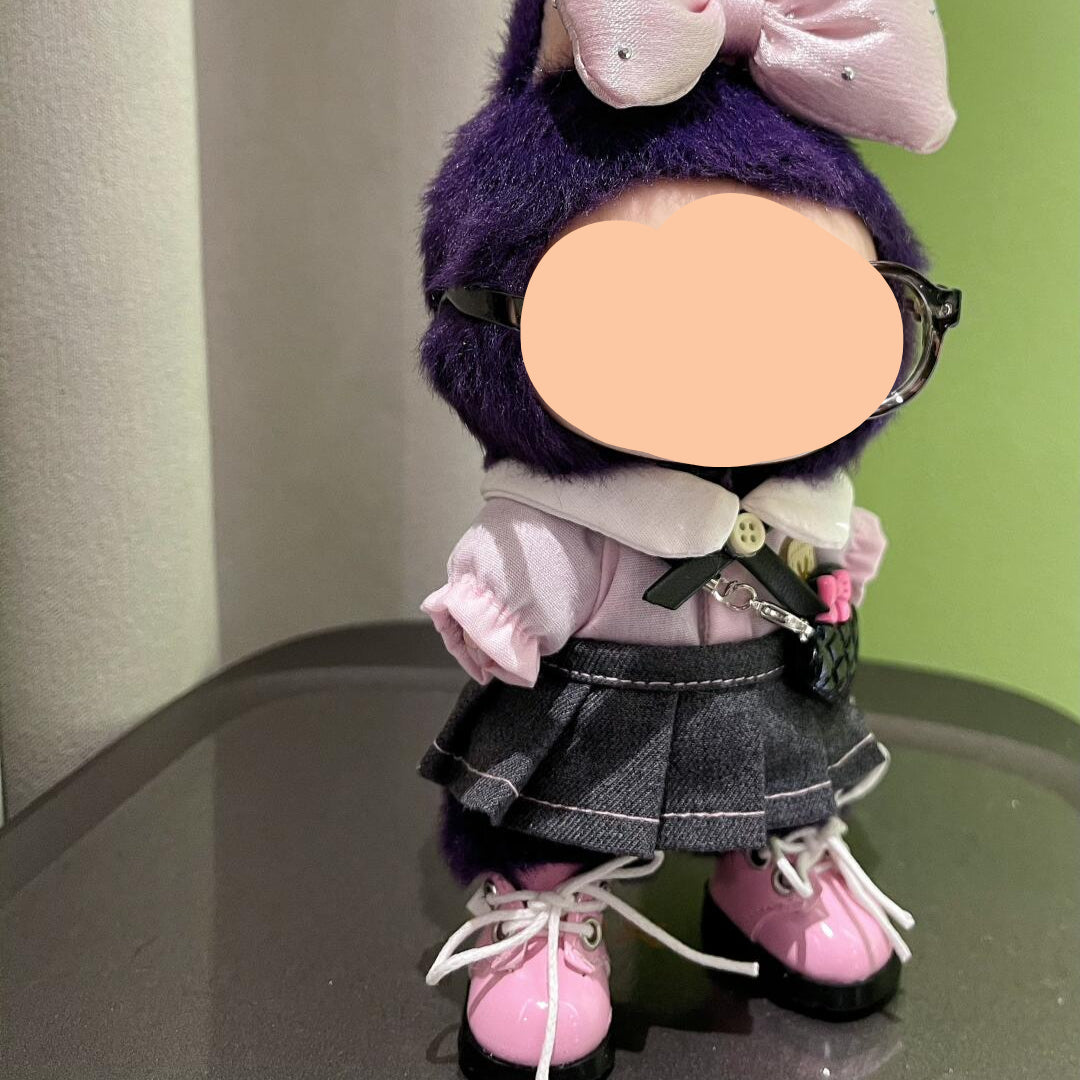 Labubo Clothes Blue JK skirt suit Keychain Labubo Clothing Labubo Labubo Doll Clothes