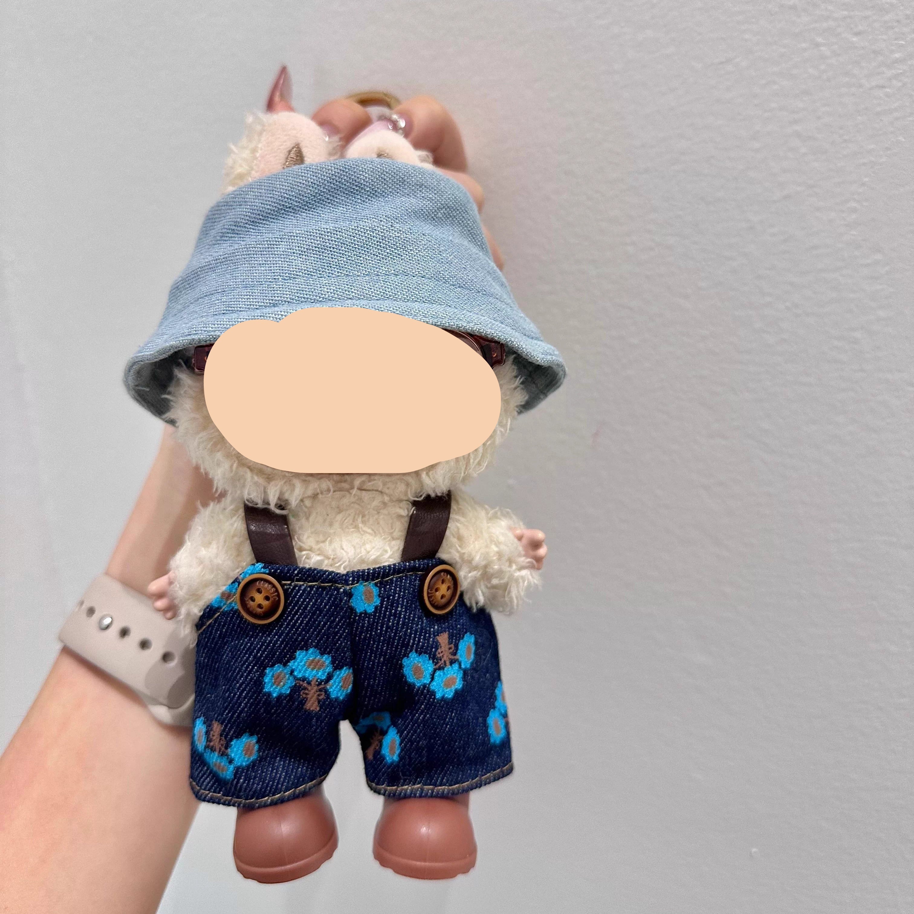17cm Labubo Clothing Star Cowboy Keychain Labubo Clothes Have a Seat Labubo Doll Clothes