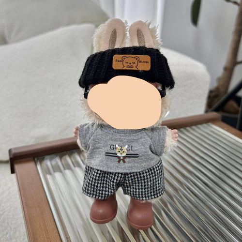 17cm Labubo Clothing Cargo Pants Suit Keychain Labubo Clothes Have a Seat Labubo Doll Clothes