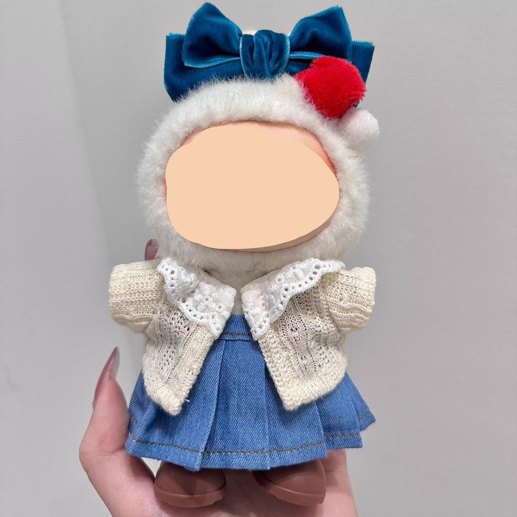 17cm Labubo Clothing Cargo Pants Suit Keychain Labubo Clothes Have a Seat Labubo Doll Clothes