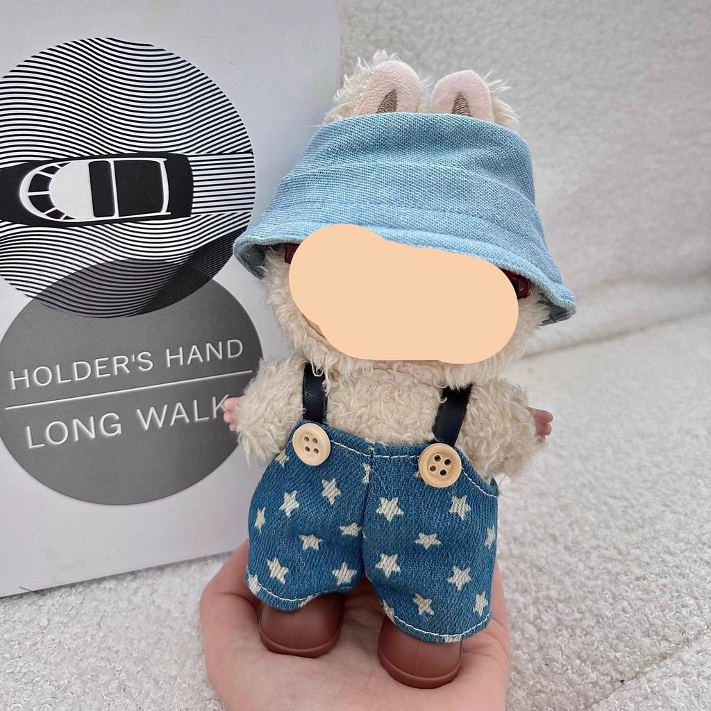 17cm Labubo Clothing Cargo Pants Suit Keychain Labubo Clothes Have a Seat Labubo Doll Clothes