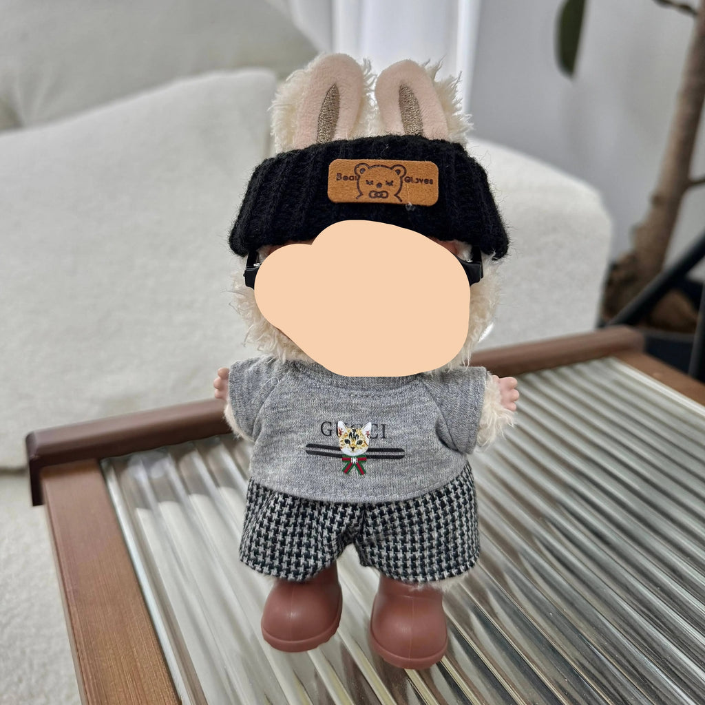 17cm Labubo Clothing Bow Flower Set Keychain Labubo Clothes Have a Seat Labubo Doll Clothes
