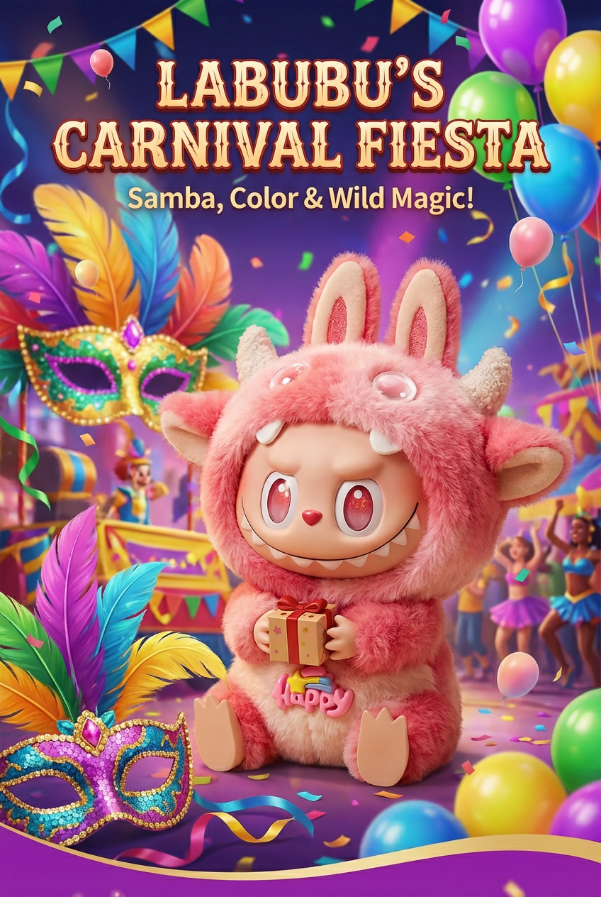 Red Horned Monster Outfit for 17CM Labubu Doll, Devil Costume Set with Headgear and Clothes, 17CM Doll Accessories