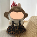 Leopard Print Skirt 17cm Labubo Clothing Have a Seat Labubo Doll Clothes Leopard Print Dress Keychain Labubo Clothes
