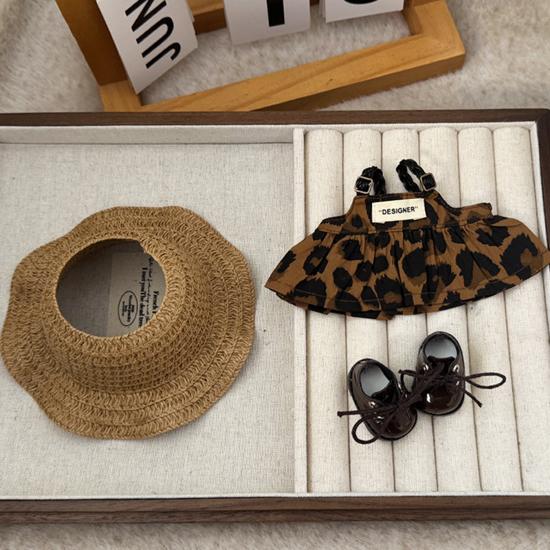 Keychain Labubo Clothes 17cm Labubo Clothing Straw Hat