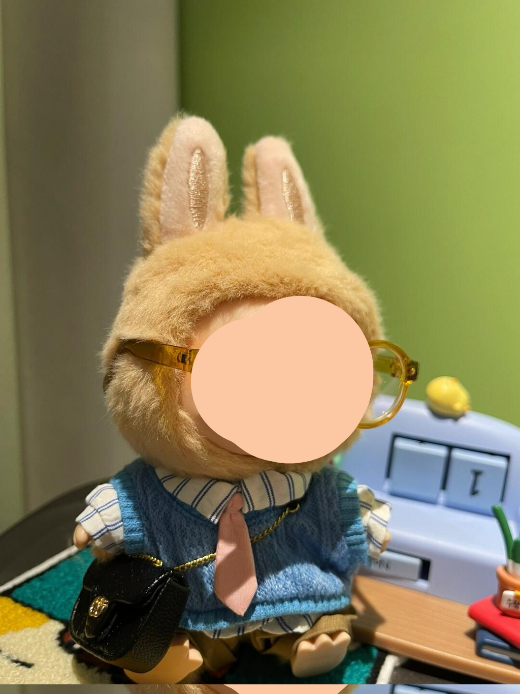 Labubo Clothes Sweater Vest + Khaki Pants Shirt Keychain Labubo Clothing Labubo Labubo Doll Clothes