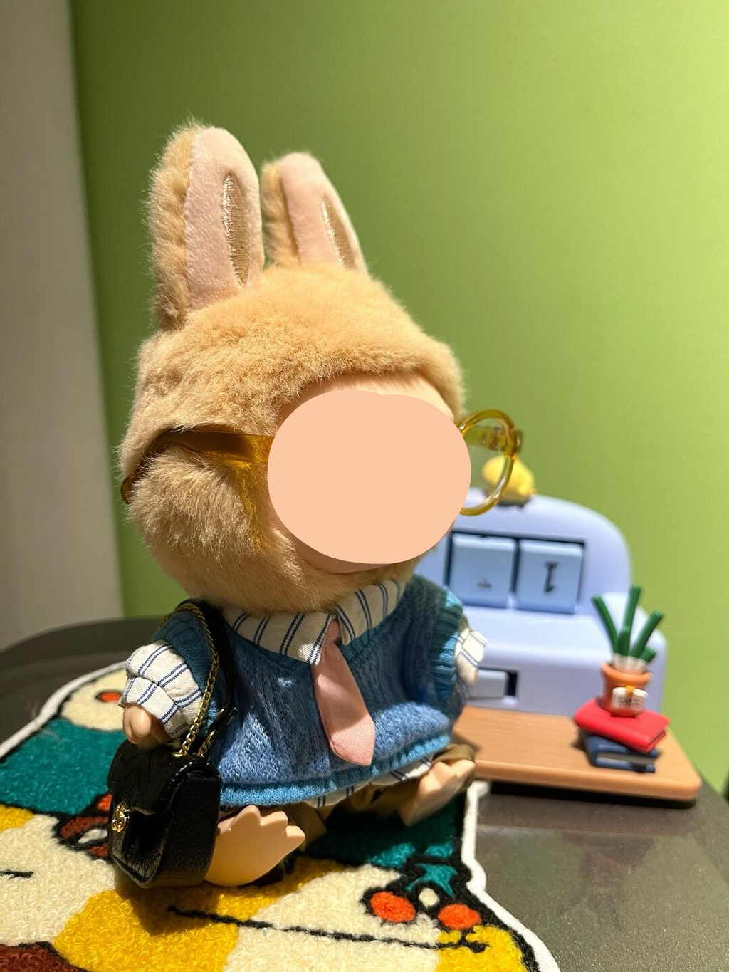 Labubo Clothes Sweater Vest + Khaki Pants Shirt Keychain Labubo Clothing Labubo Labubo Doll Clothes