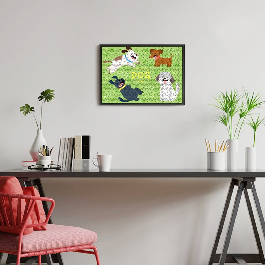 300-Piece Wooden Dog Jigsaw Puzzle – Family Fun Educational Toy, Stress Relief & Decorative Art
