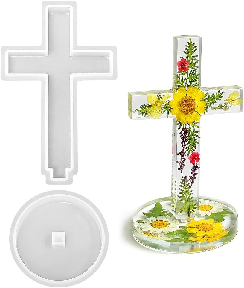 5" Standing Cross Silicone Mold - Gothic Crucifix