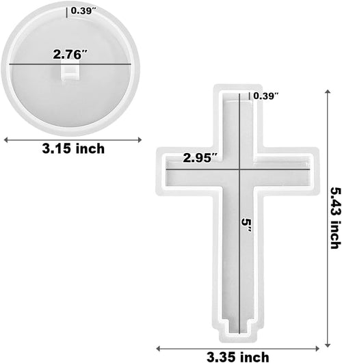 5" Standing Cross Silicone Mold - Gothic Crucifix
