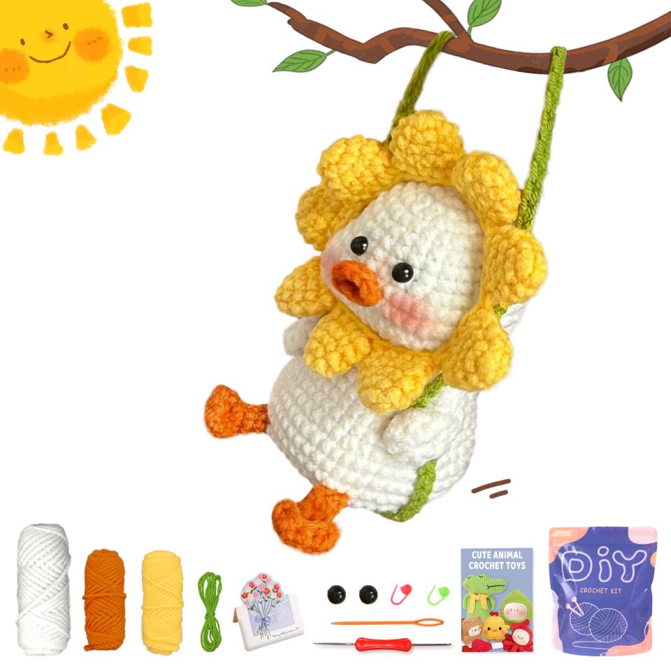 Animal sery Crochet Kit for Beginners Crochet Starter SET ,DIY Crochet Kit For Beginners,Crocheting Knitting Kit Step-by-Step