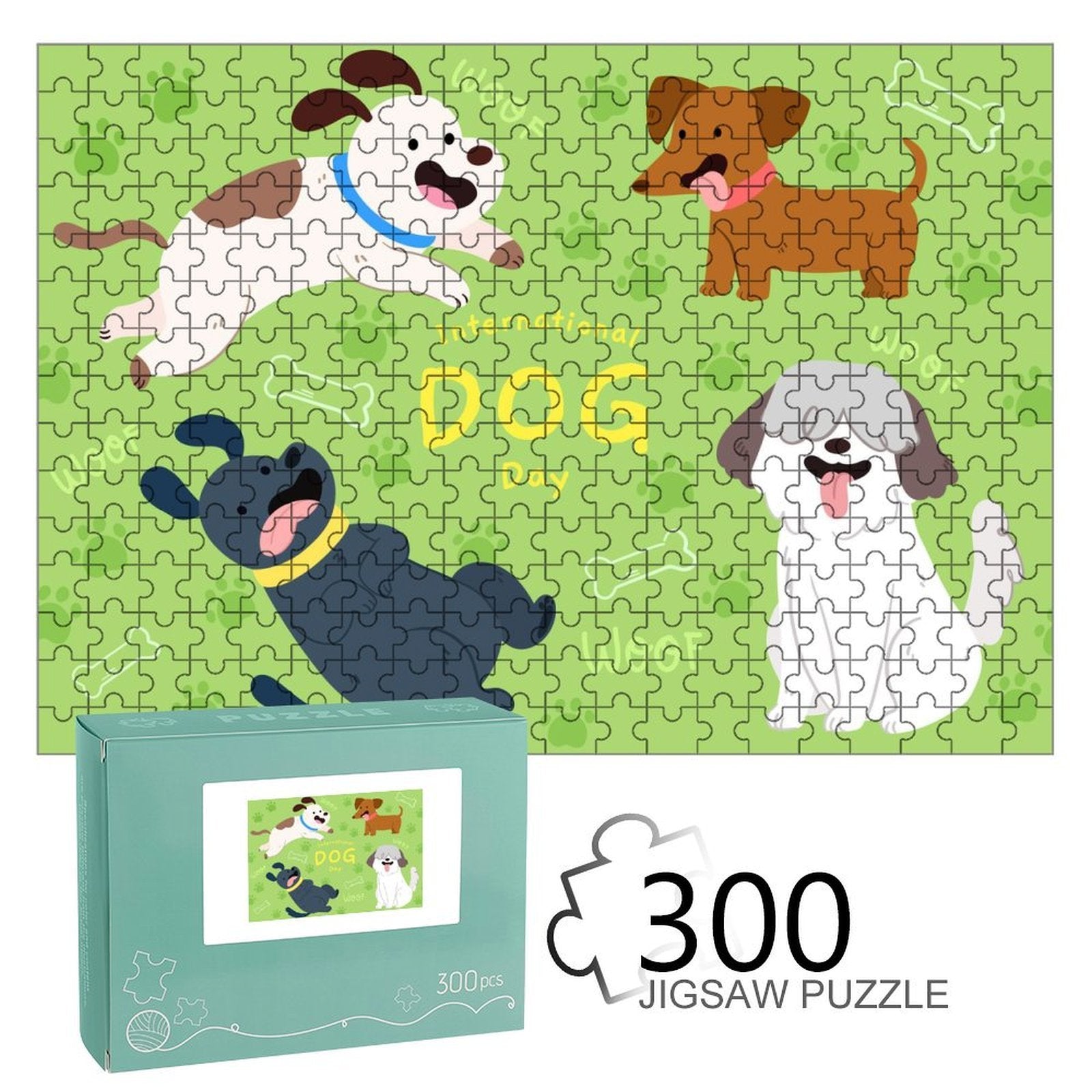 300-Piece Wooden Dog Jigsaw Puzzle – Family Fun Educational Toy, Stress Relief & Decorative Art