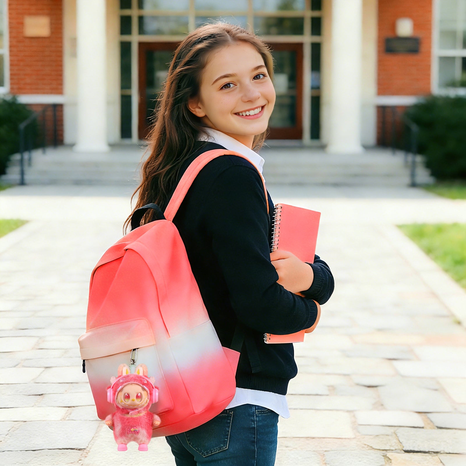 Dress Your 17cm Labubu! Complete 4-Piece Red Doll Outfit Set with Hat, Shoes & Headphones