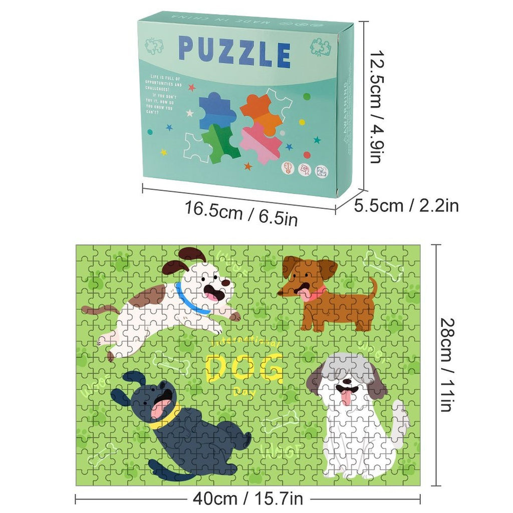300-Piece Wooden Dog Jigsaw Puzzle – Family Fun Educational Toy, Stress Relief & Decorative Art