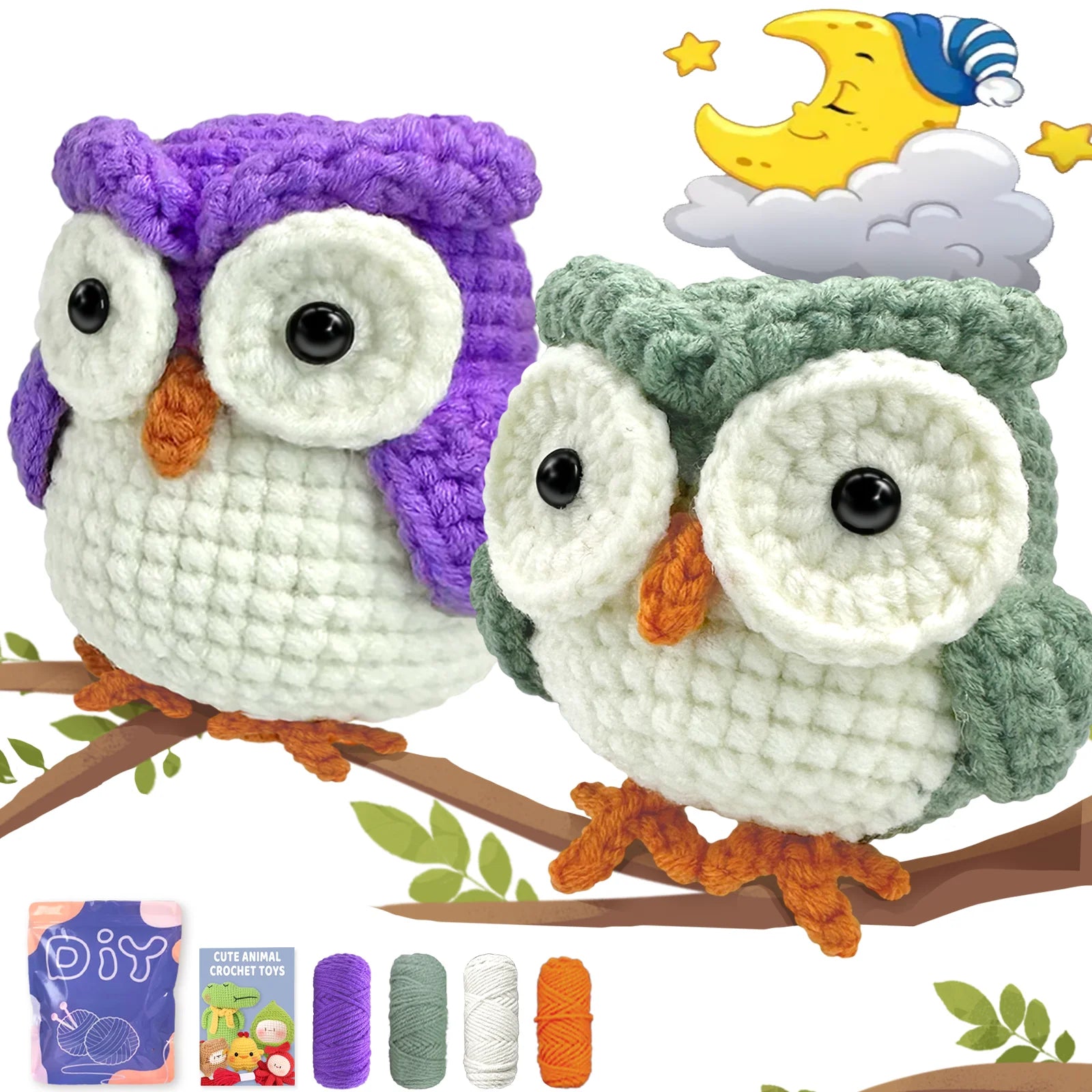 Animal sery Crochet Kit for Beginners Crochet Starter SET ,DIY Crochet Kit For Beginners,Crocheting Knitting Kit Step-by-Step