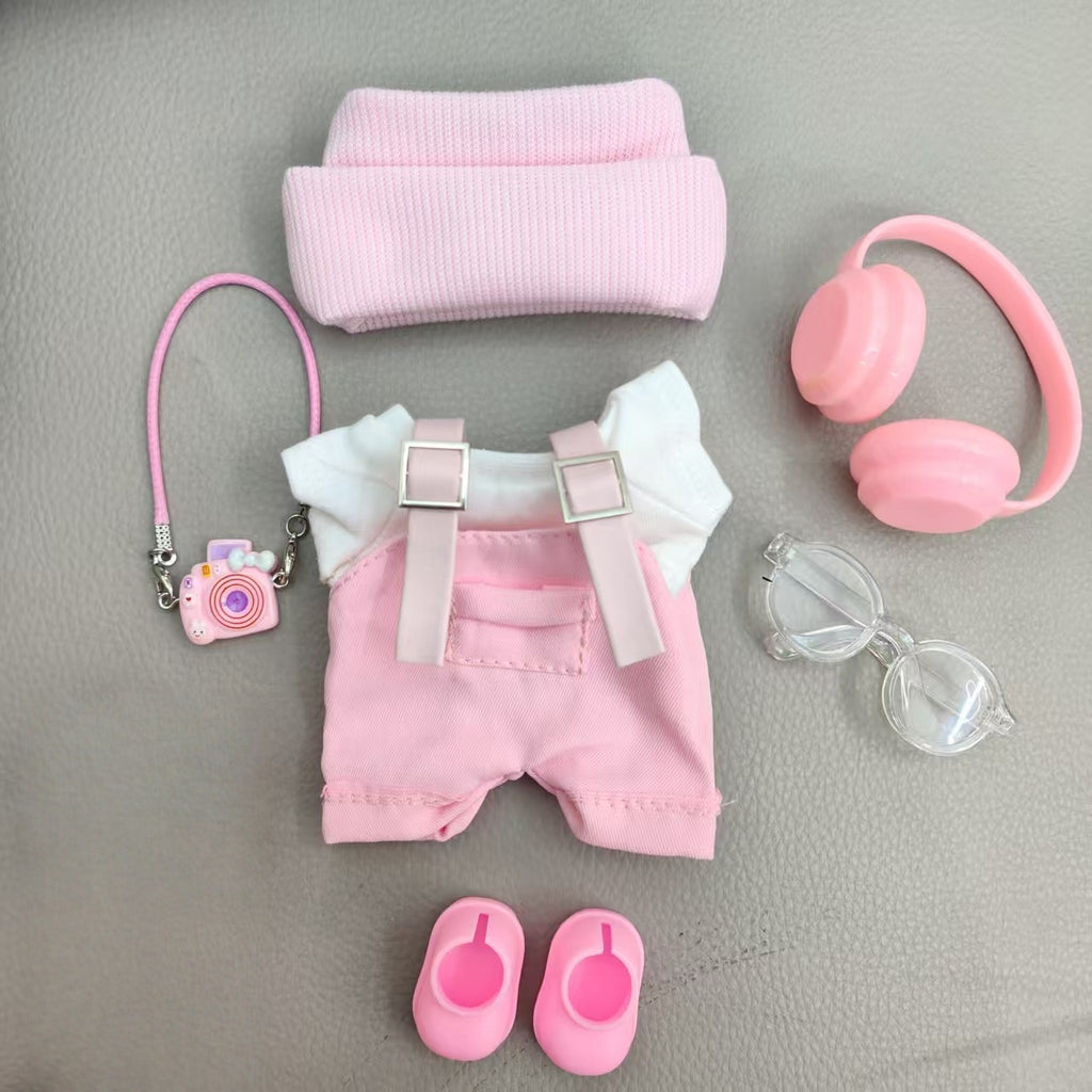 Pink Chic for Your Labubu! The Ultimate 7-in-1 Overalls & Accessories Fashion Set (NO Doll)