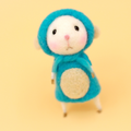 Handmade Needle felted felting project animal constellation cute mouse mice Pisces felted wool doll