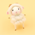Handmade Needle felted felting project animal constellation cute mouse mice Aries felted wool doll