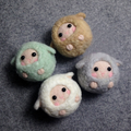 Needle Felted Felting Wool project Animals sheep lamb Charm Cute keychain
