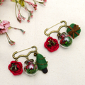 Needle Felted project Crafts Christmas knitting Tree Jewelry Brooch Hair Clip