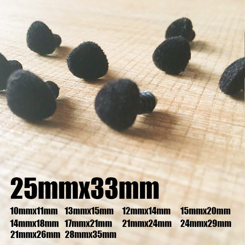 Needle felting supplies animal velour dog puppy nose 10 pieces 25mmx33mm Safety nose Animal nose Amigurumi nose Doll nose Stuffed Toy nose D