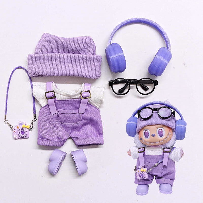 Pink Chic for Your Labubu! The Ultimate 7-in-1 Overalls & Accessories Fashion Set (NO Doll)