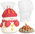 Snowman with Fire Candle Resin Molds - Cute Christmas Ornament Silicone Mold